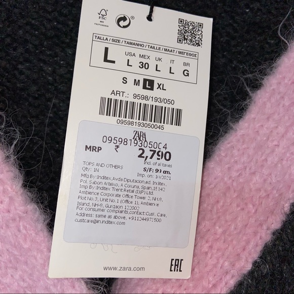 ZARA, Grey Cardigan, L size - Picture 4 of 6